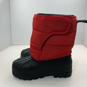 Polo Ralph Lauren Winter Snow Boots Red Black Kids Size US 8 EU 24.5 UK 7.5